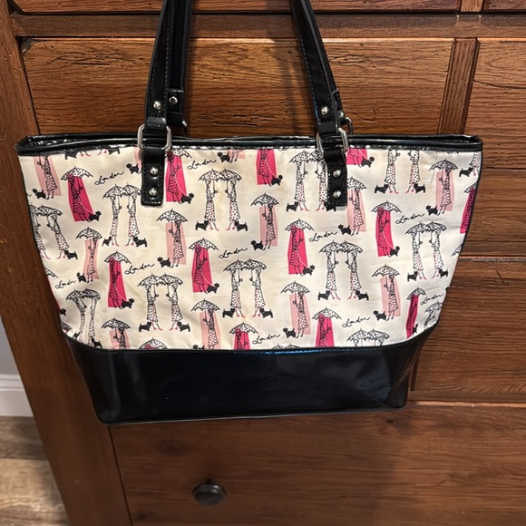 Lulu Guinness London Scottie dog tote bag purse & wristlet - Picture 5 of 6
